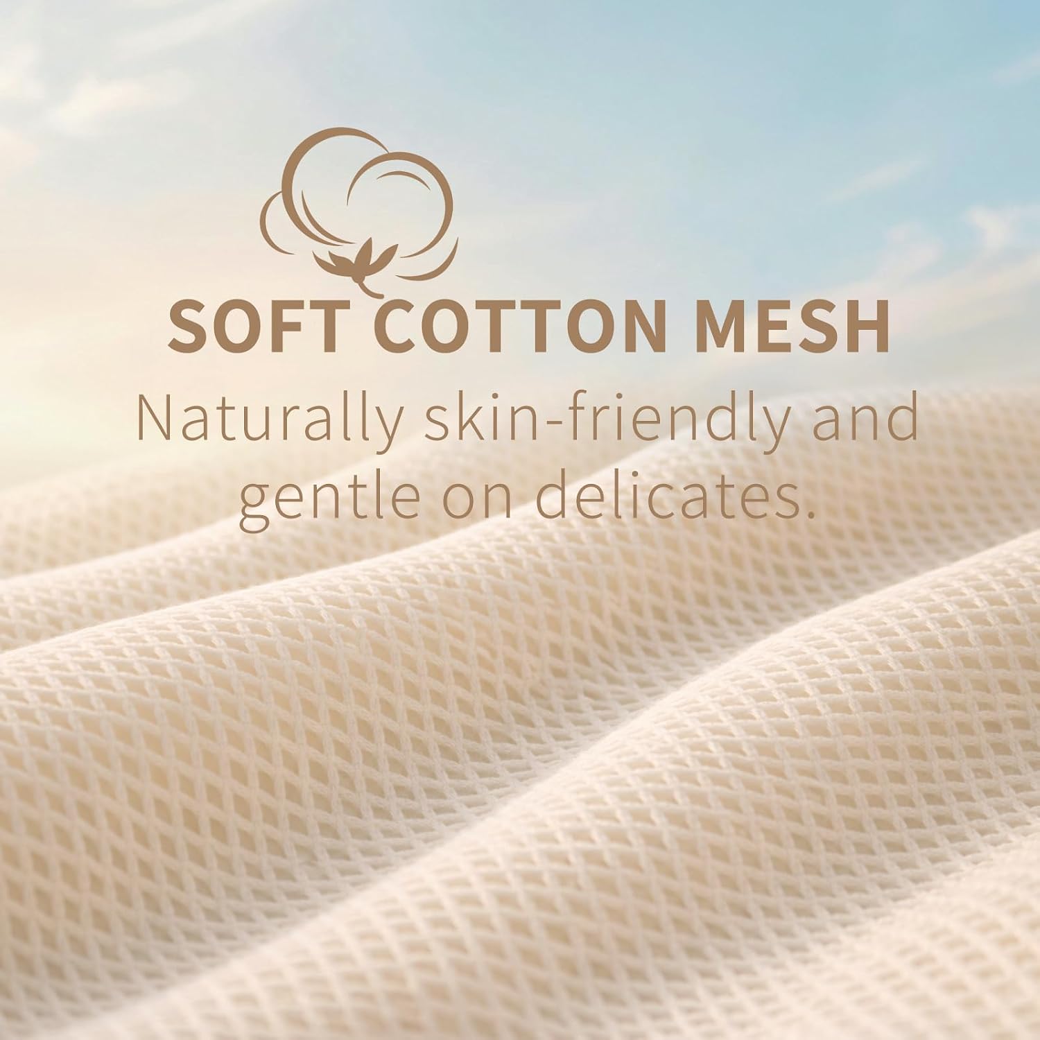 Soft Cotton Mesh Laundry Bags for Delicates 12x16 Inches (3 Medium)