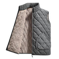 Men's Diamond Quilted Vest Sherpa Lined Full Zip Sleeveless Jacket