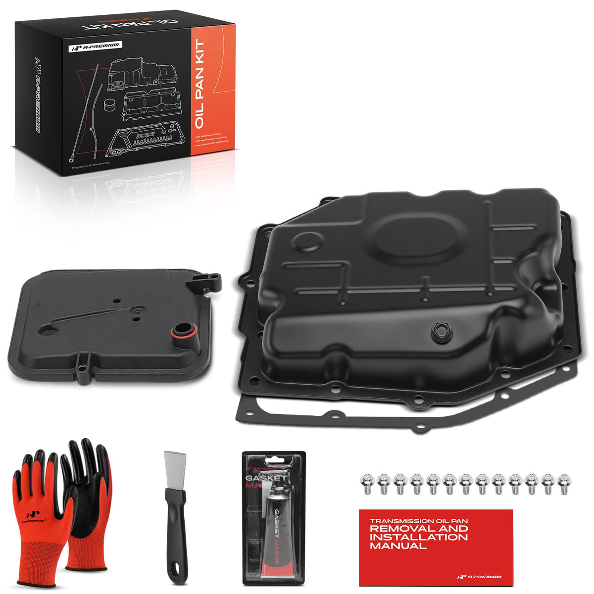 A-Premium 42RLE Transmission Oil Pan with Filter, Plug & Gasket