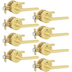 Brushed Gold Door Handles Interior Privacy Door Handle 8 Pack