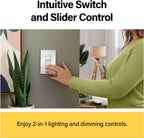 Legrand 450W Wide Slide LED Dimmer Light Switch 3-Way Tri-Color 1 Pack