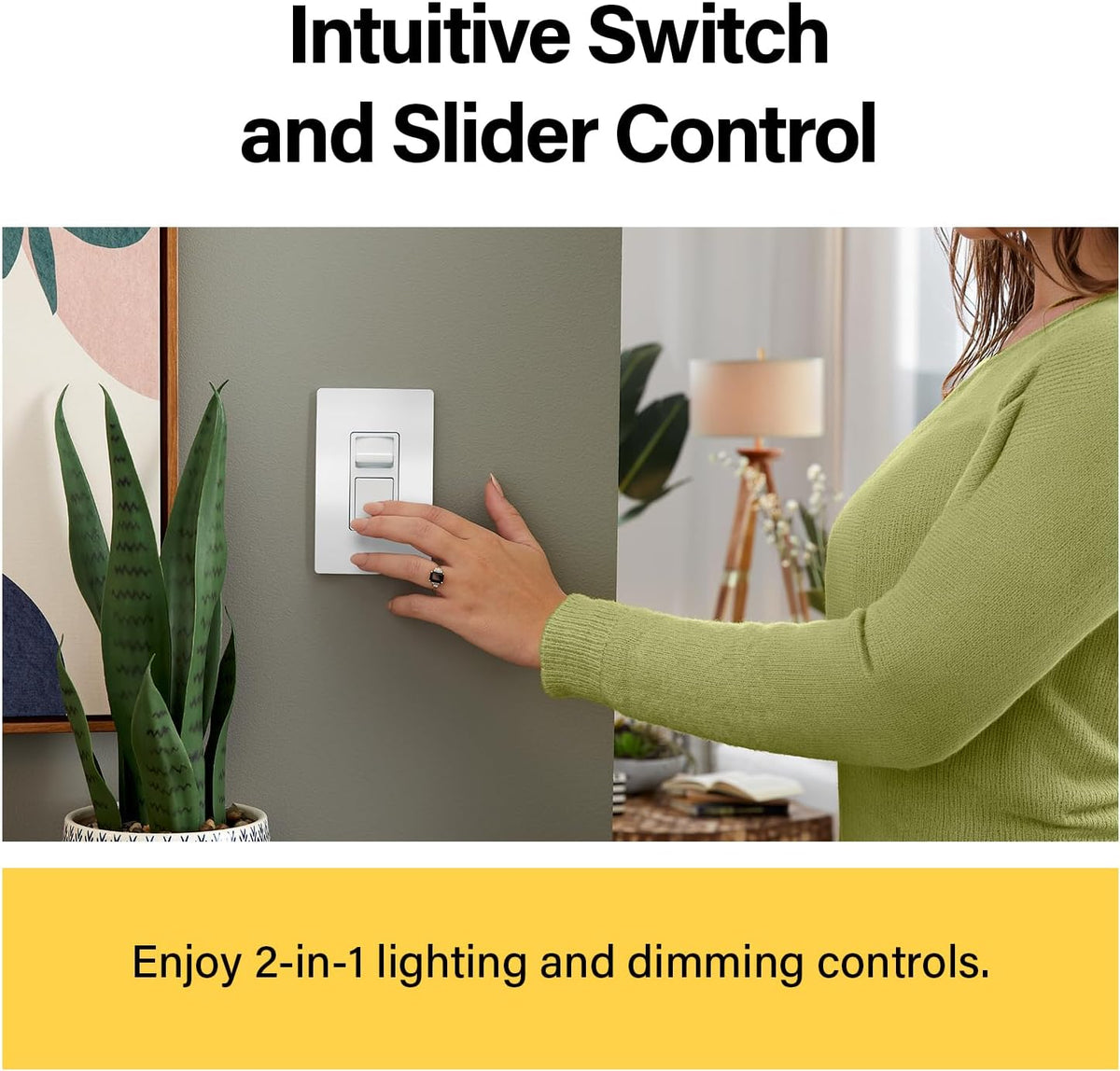 Legrand 450W Wide Slide LED Dimmer Light Switch 3-Way Tri-Color 1 Pack