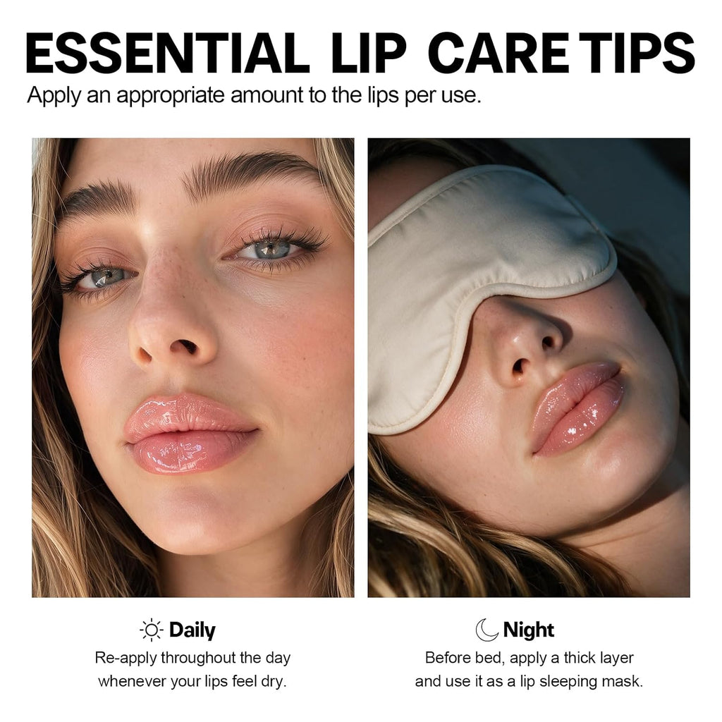 Brightening Lip Serum, Hydrating & Plumping Lip Gloss with Peptide(Clear)