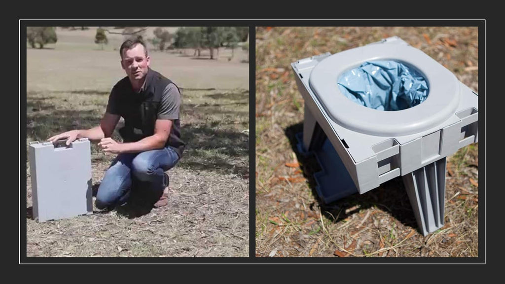GO Anywhere Complete Portable Camping Toilet with 3 Waste Kits | For Camping, Hunting, Fishing - Kit includes Waste