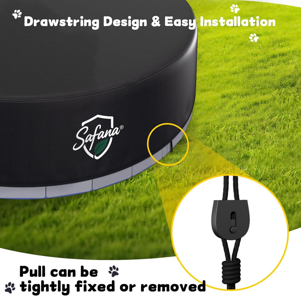 72" Round Dog Pool Cover [Upgrade 420D Thickened] 6ft Portable Dog Pet Bath Pool Cover 71/72 inch, Durable Foldable