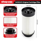 Shop-Vac Replacement Cartridge Filter, Compatible 5430235