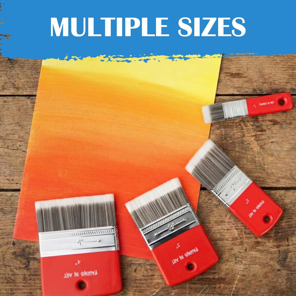 Flat Paddle Paint Brush, Scale Brush for Oil and Acrylic Paints,4 Inch