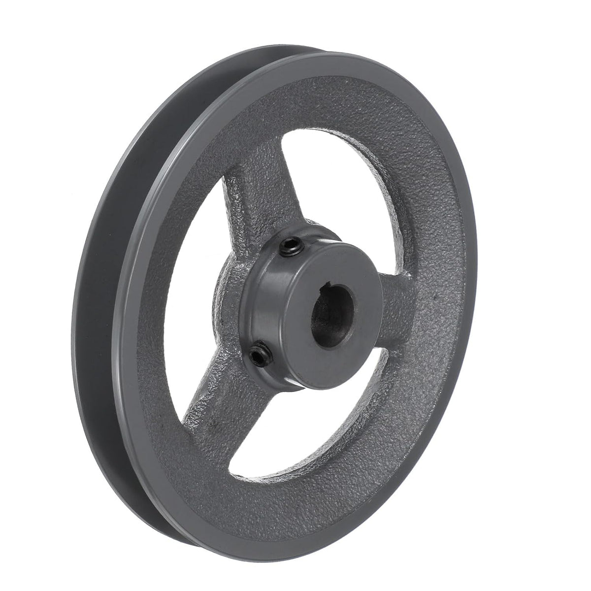 uxcell BK65-3/4 V-Belt Sheave 3/4"Bore 6.25"OD Single Groove Web Sheave Bored-to-Size Sheave, Cast Iron, Belt Section for 3L or B Belt