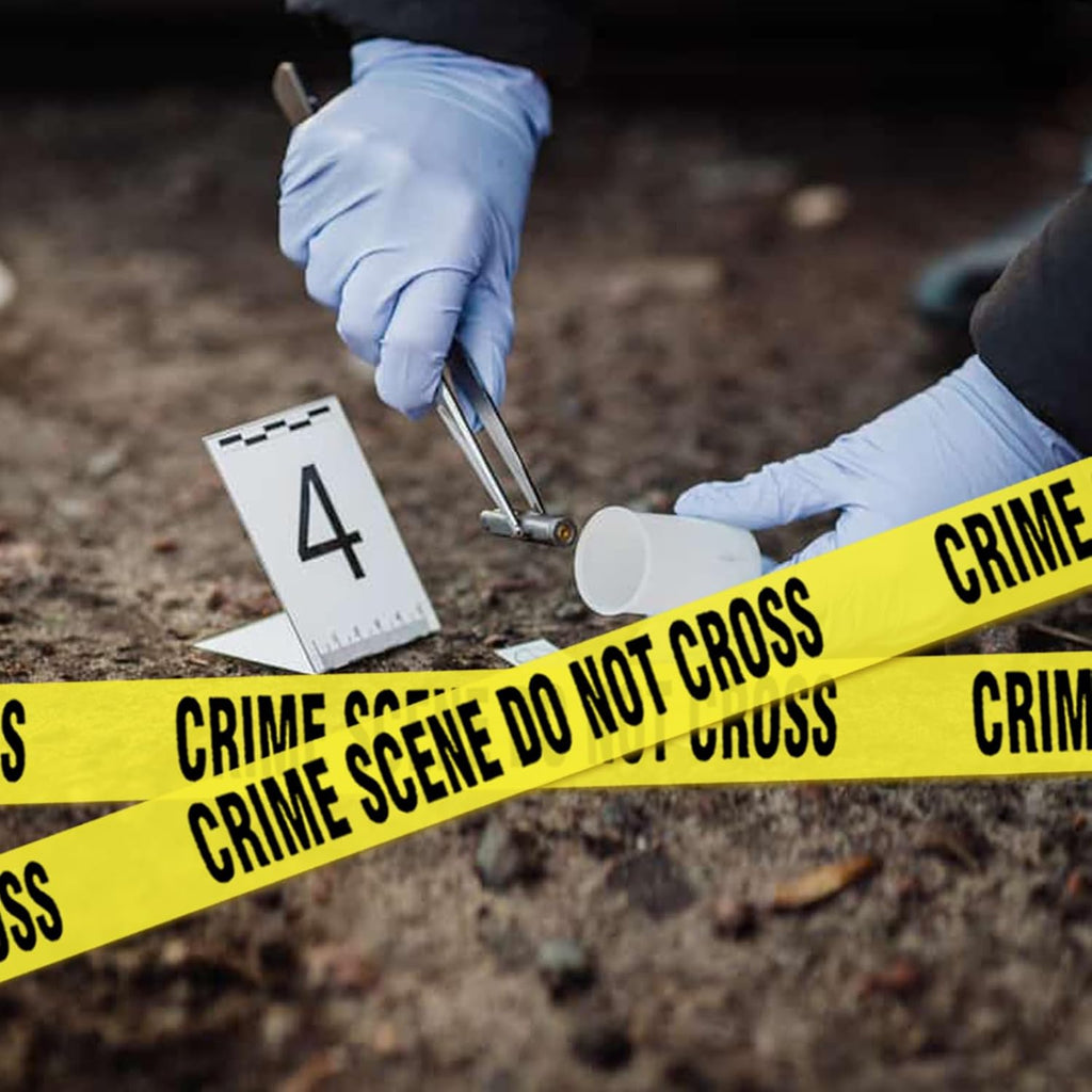 Crime Scene Do Not Cross Barricade Tape 2 Pack 3 inch X 1000 feet, Bright Yellow with a Bold Black Print