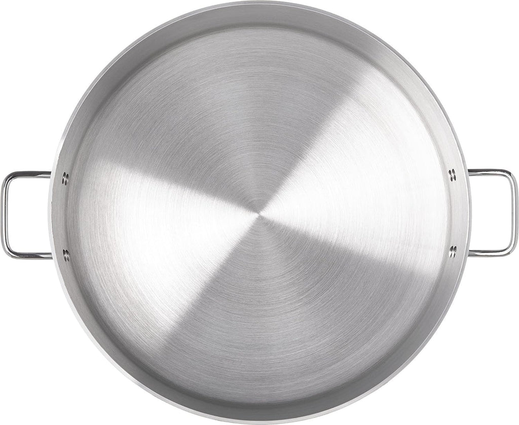 15 qt. Heavy Weight Aluminum Brazier 6 mm Thickness- Brazier with Riveted Handles Perfect for Roasting Sauteing