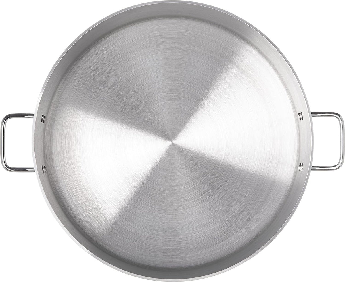 15 qt. Heavy Weight Aluminum Brazier 6 mm Thickness- Brazier with Riveted Handles Perfect for Roasting Sauteing