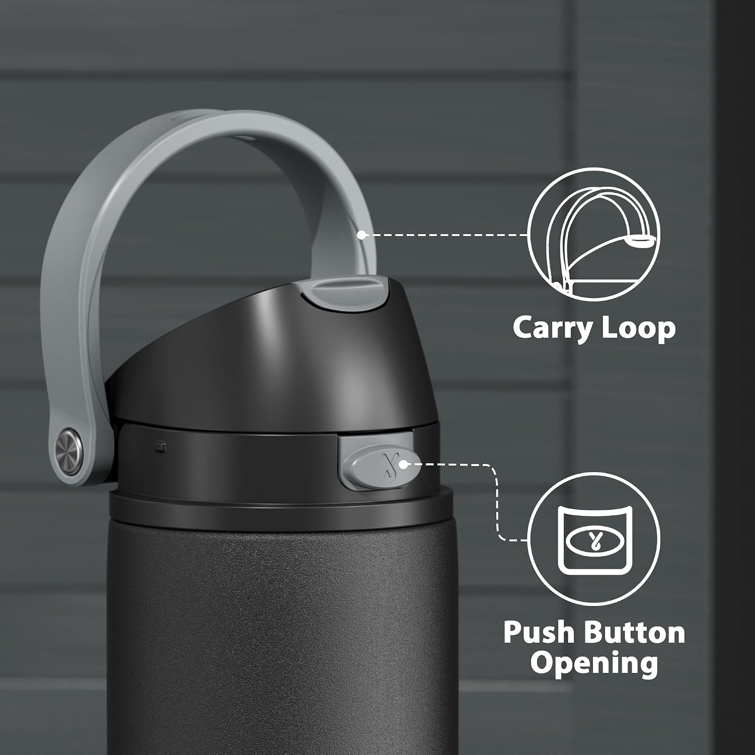 24 oz Insulated Water Bottle for Sports: Meoky Stainless Steel Water Bottle with 2-in-1 Straw and Spout Lid - Leak
