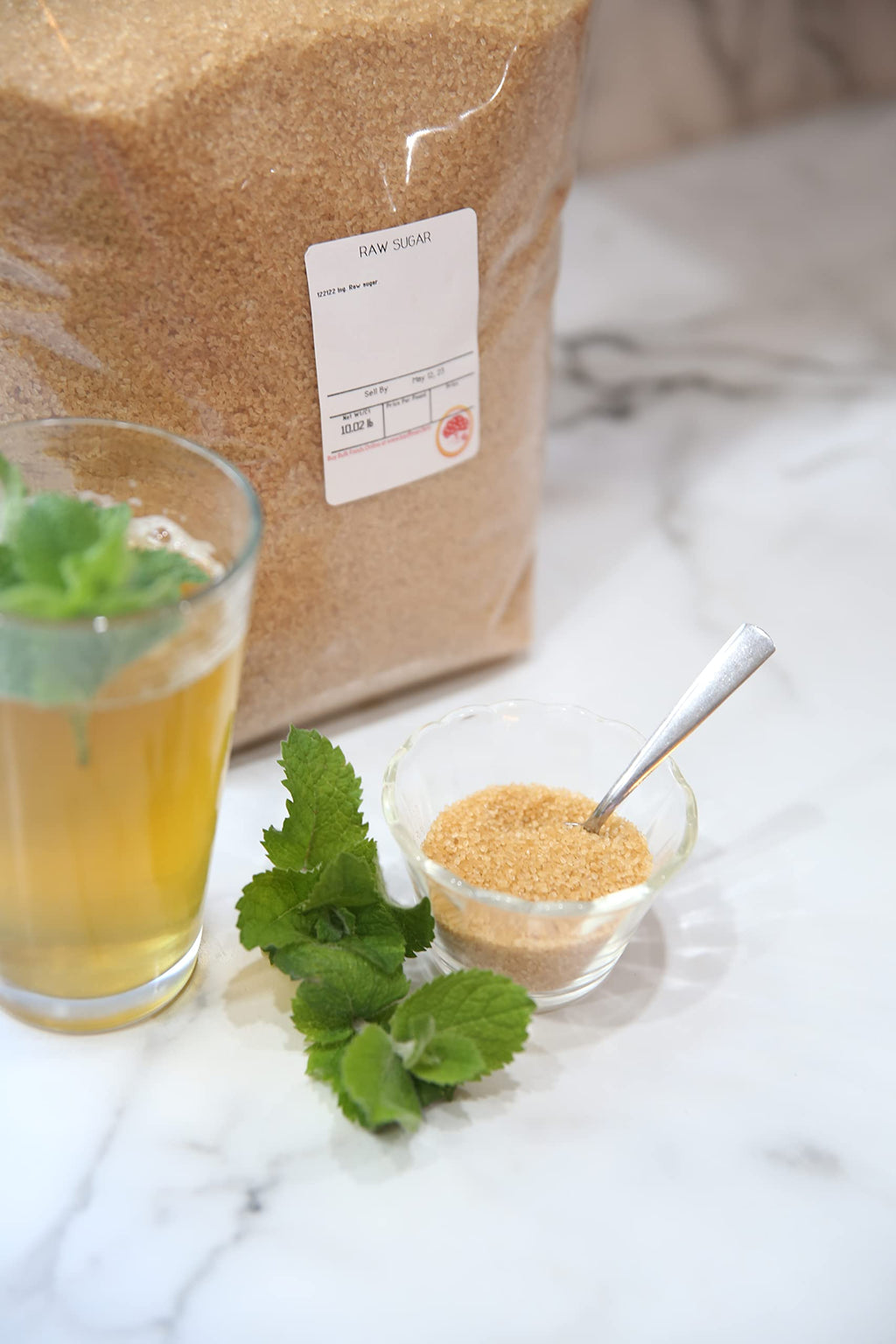 Raw Cane Sugar, Bulk 10 Pound Bag