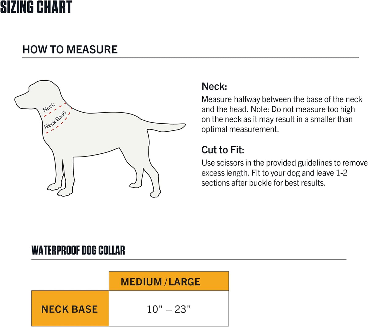 Waterproof Dog Collar Hunter Orange