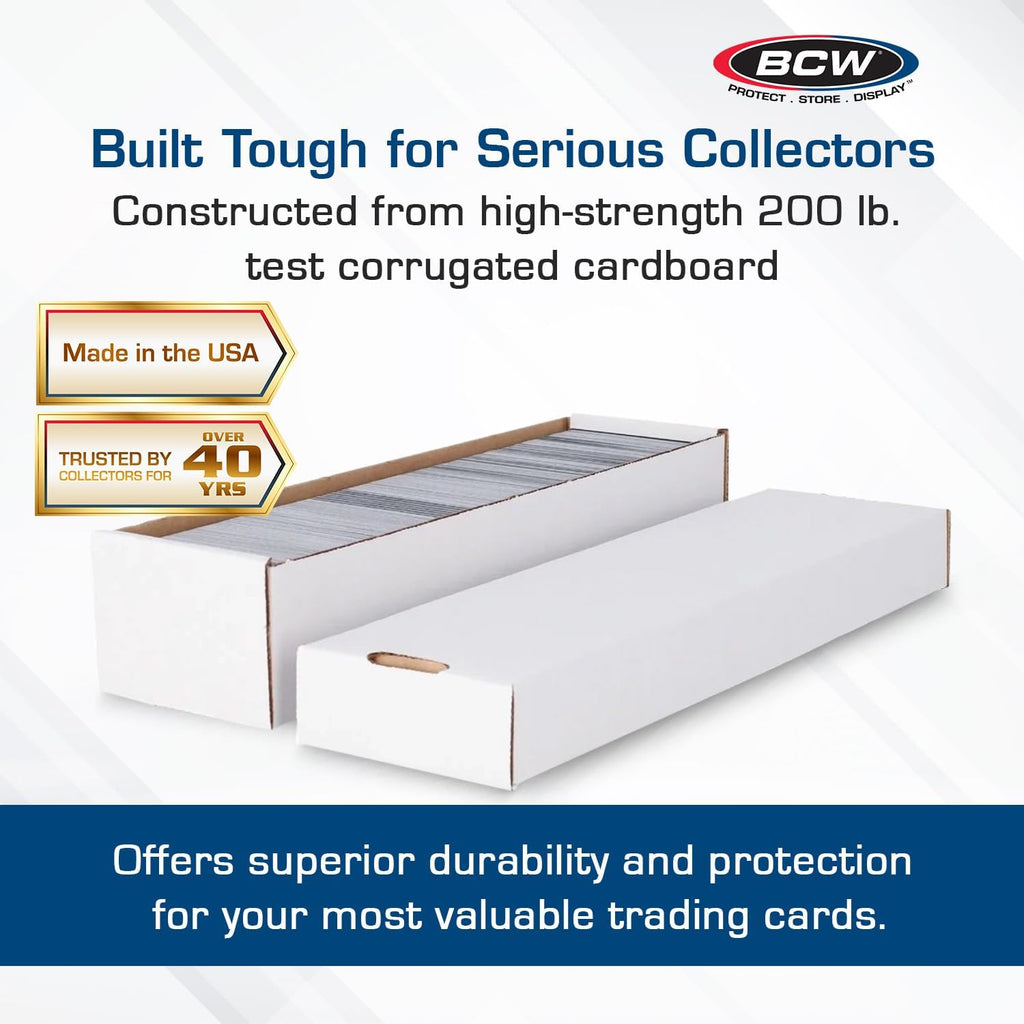 800 Count Trading Card Storage Box with Removable Lid | Durable 2-Piece Cardboard Card Organizer for Sports, MTG &