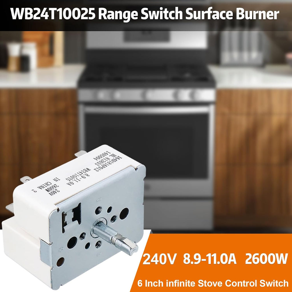 WB24T10025 Surface Burner Range Infinite Control Switch (8 Inch)