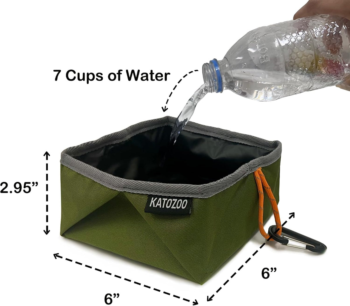 Travel Dog Bowls, 2 Pack 60oz Collapsible Dog Bowls, Portable Food and Water Bowls for Walking, Camping, and