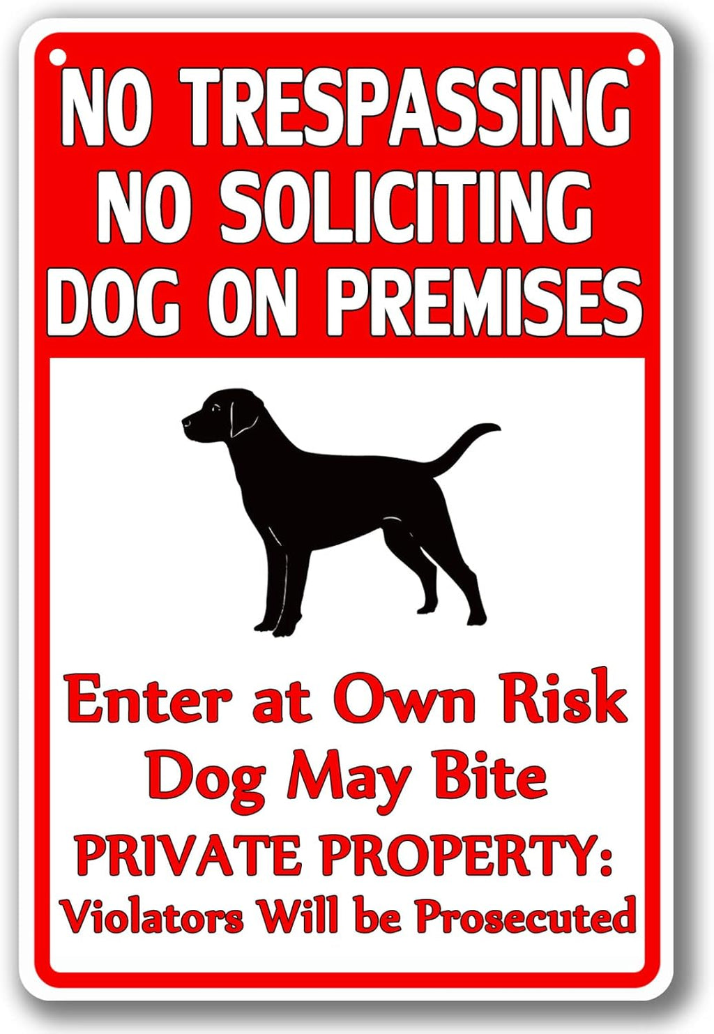 Beware Of Dog Sign No Trespassing Dogs Yard Sign Warning Signs For Fence Private Property Metal Tin Sign No