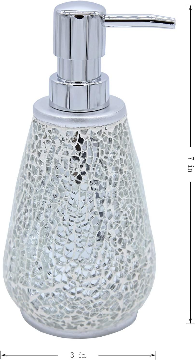 Luxury Modern Décor 4 Piece Bath Accessories Set Ensemble Included Bathroom Liquid Soap Lotion Dispenser Pump
