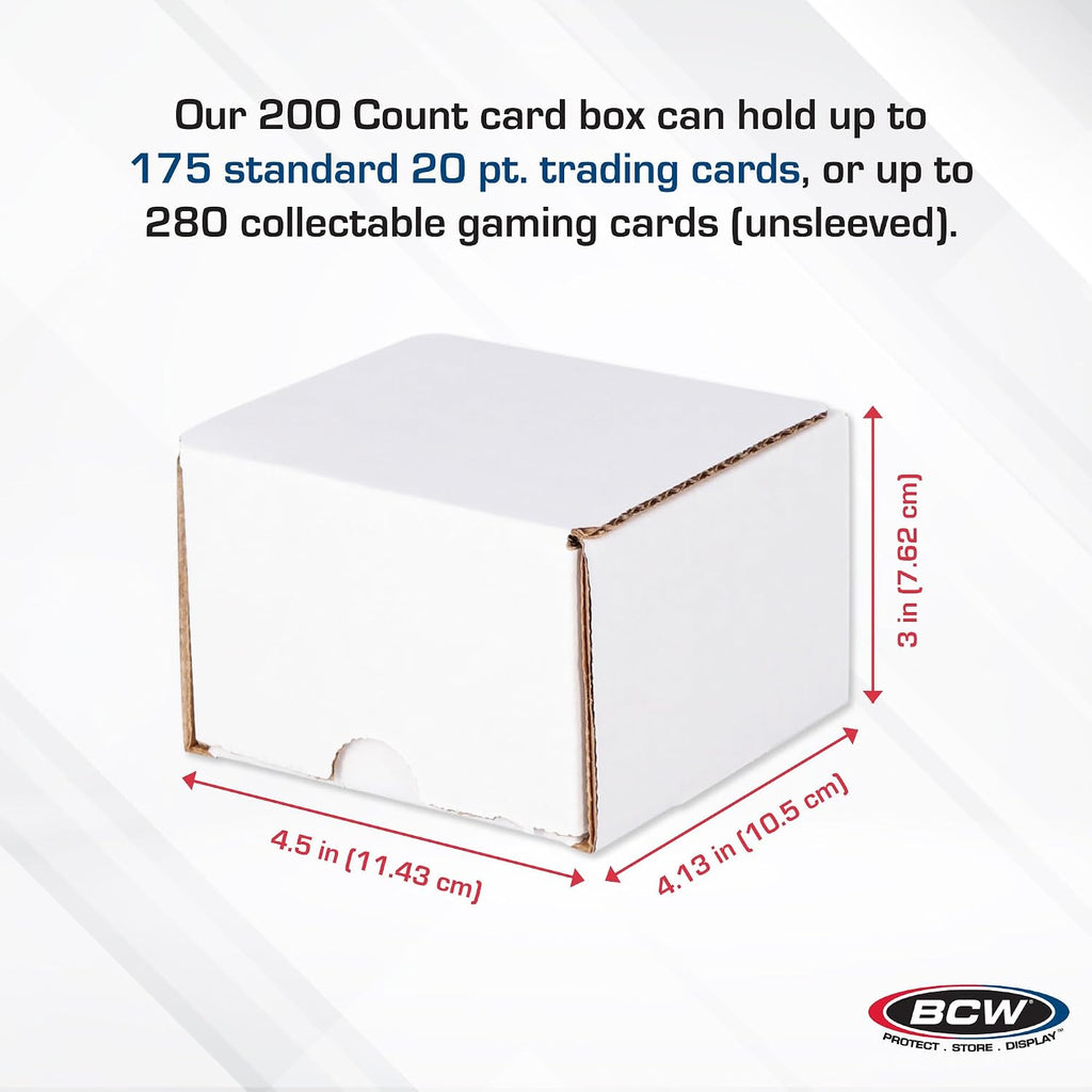 200 Count Trading Card Storage Boxes, Sports and Gaming Cards, 10 Pack | Each box holds about 175 standard 20 pt