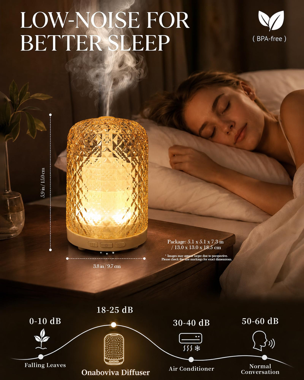 Glass Essential Oil Diffuser with Pulse/Continuous Mist