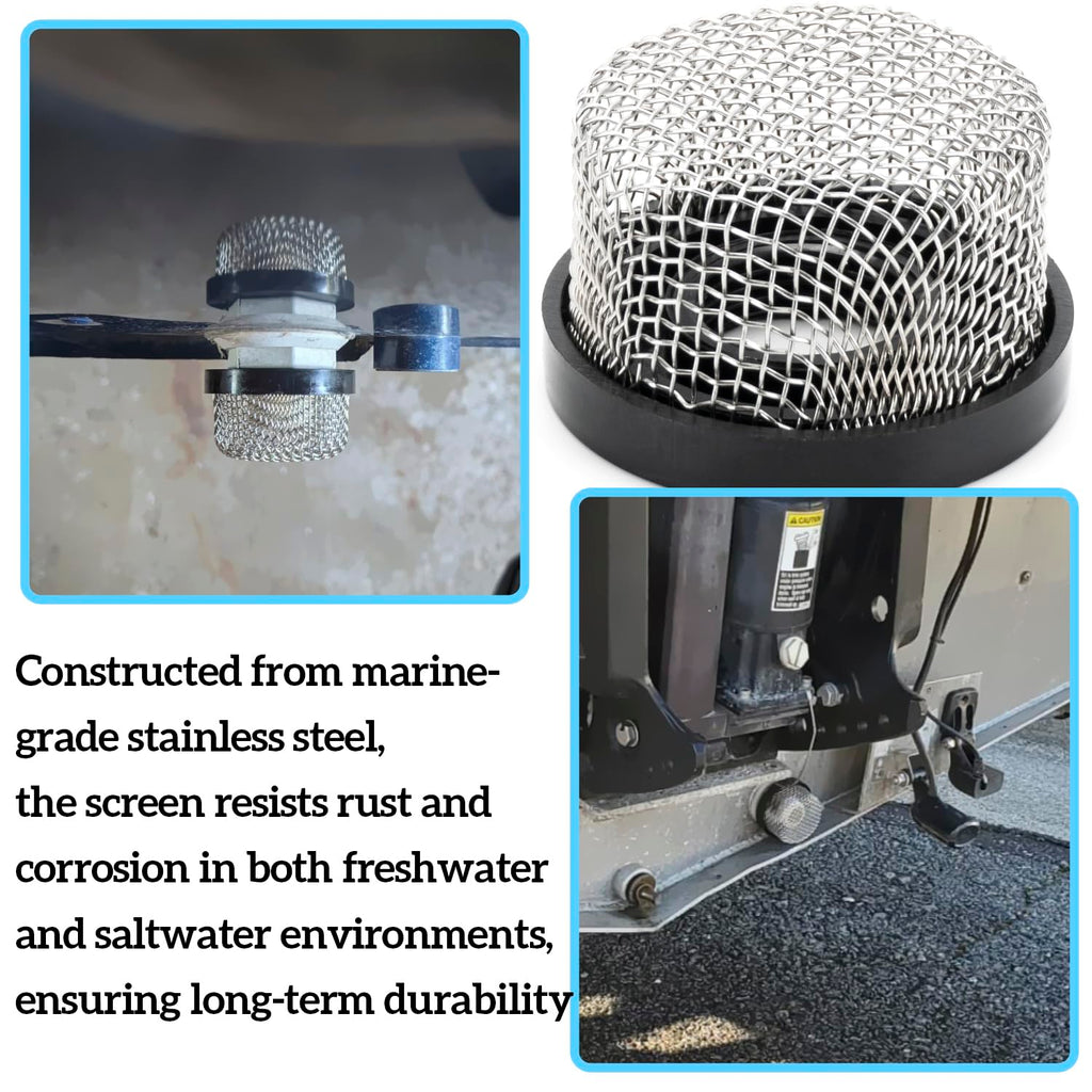 Stainless Intake Screen Compatible with Livewell Aerator Pump 2 Pack