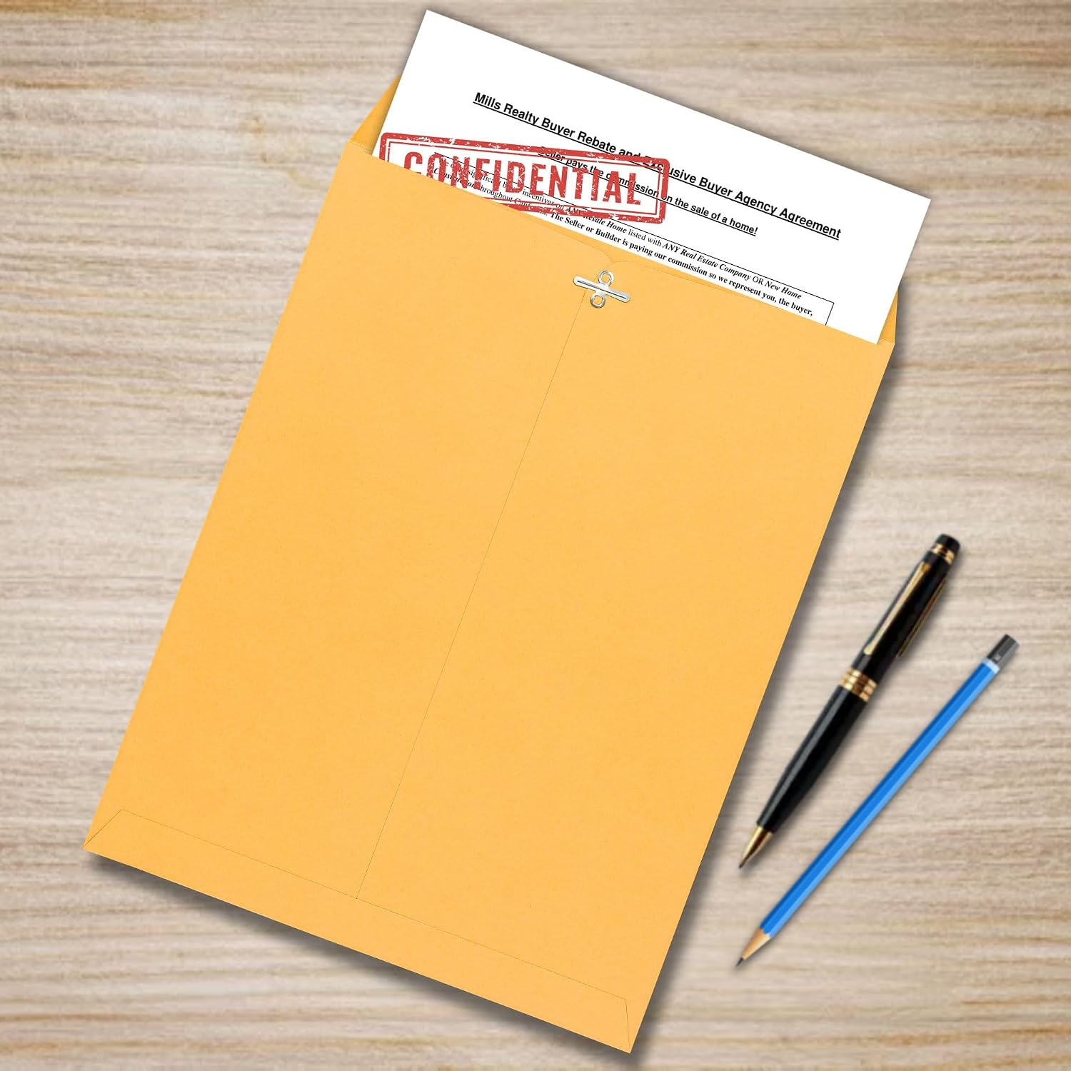 Clasp Envelopes 10x13 Inch -15 Pack Brown Kraft Catalog Envelope with Clasp Closure & Gummed Seal – 28lb Heavyweight
