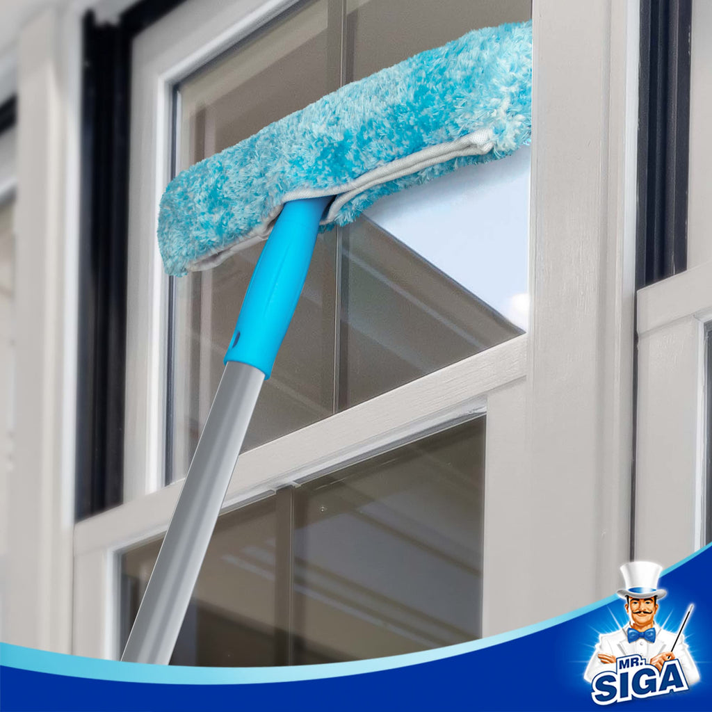 Window Squeegee Extension Pole, 4 Pieces Aluminum Pole, 54.3 inch