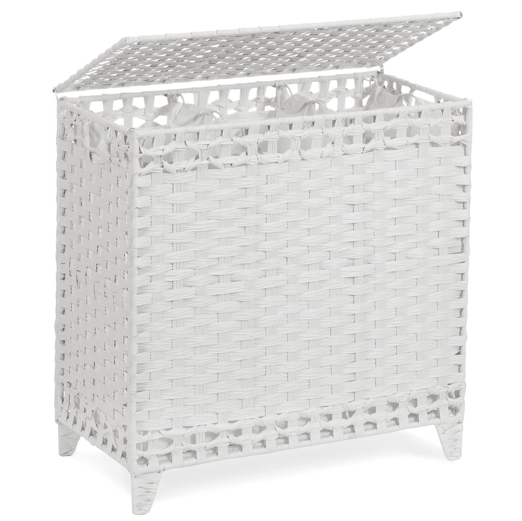 Laundry Hamper with 3 Removable Liner Bags, 132L Laundry Sorter with Lid