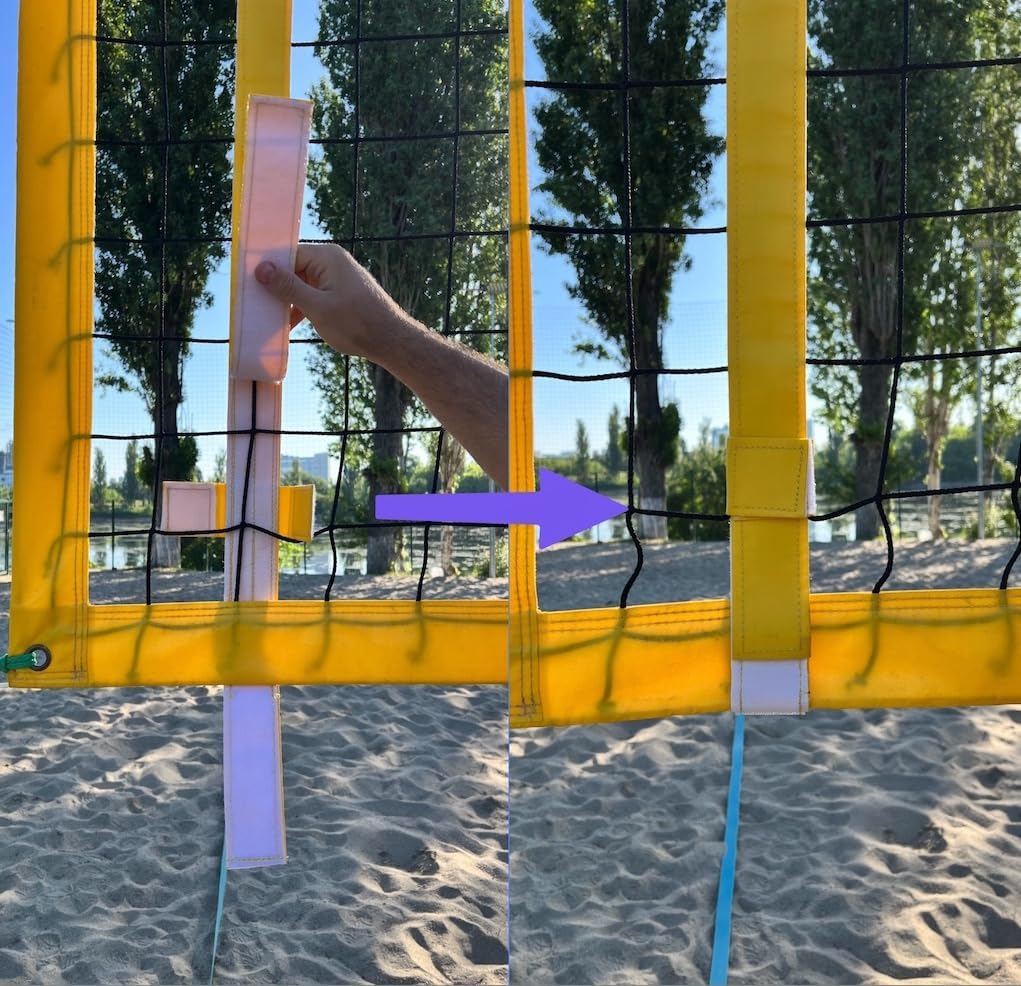 Volleyball Antenna Set with Fiberglass Poles and Sleeves for Indoor and Beach Volleyball net