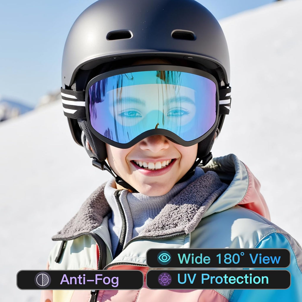 Kids Ski Goggle, Snow Ski Goggles for Kids Youth Teens Boys and Girls from 5-14