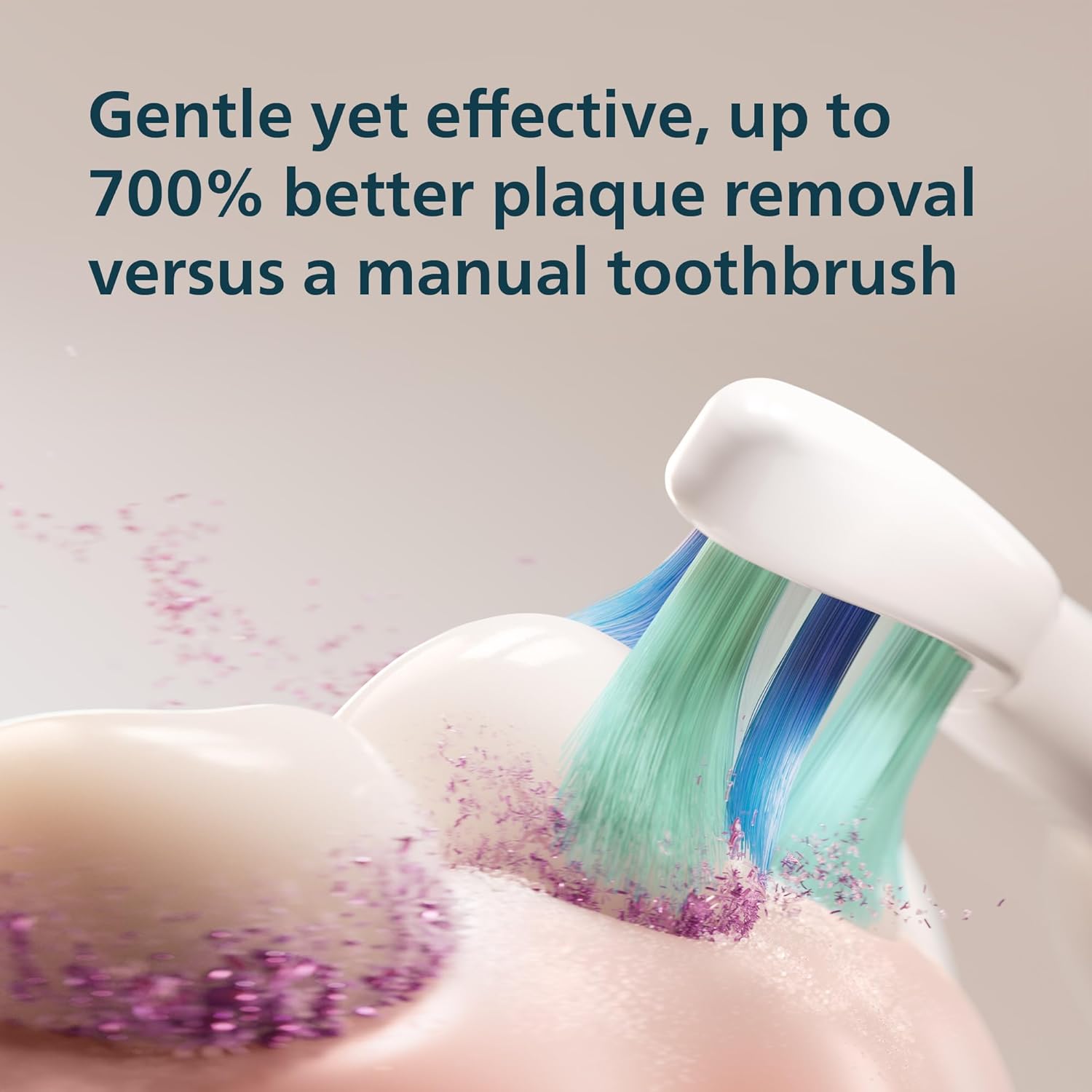 4100 Series Electric Toothbrush - Sonic Toothbrush with Advanced Sonic Technology, Pressure Sensor, Two Intensity
