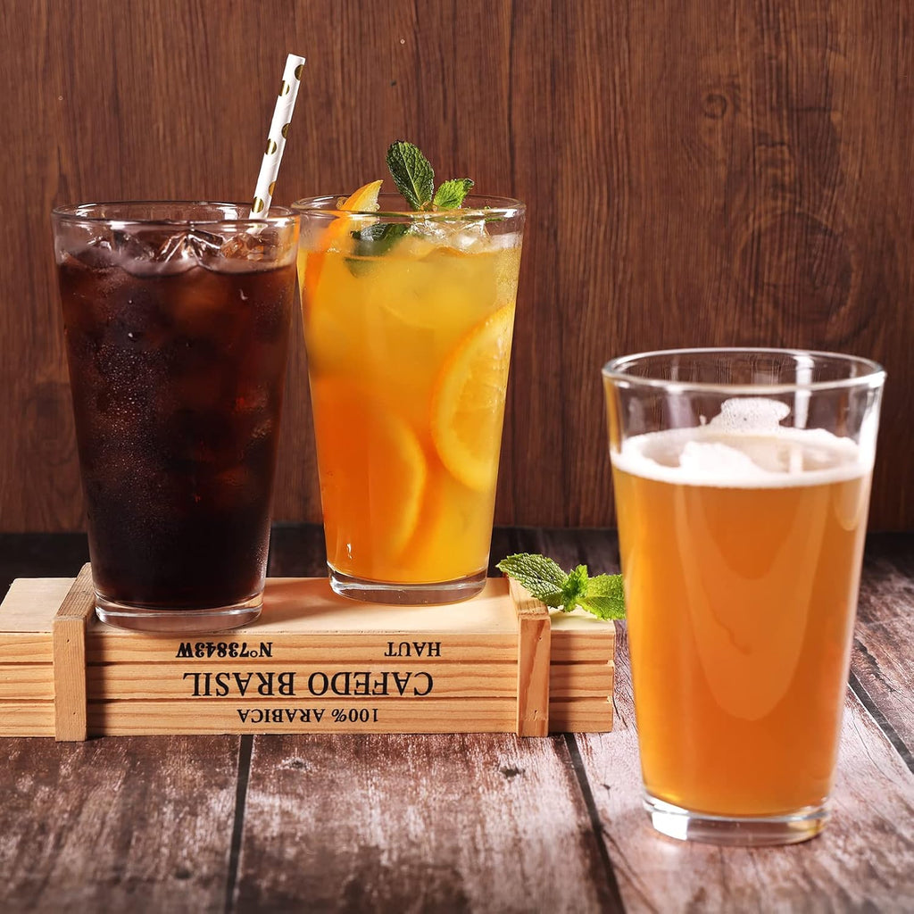 8pcs 16oz Beer Pint Glasses