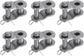 uxcell 6Pcs #25 Chain Offset Half Link Roller, 1/4" Pitch Carbon Steel, Standard Chain End Connector Split Links for 04C Chain