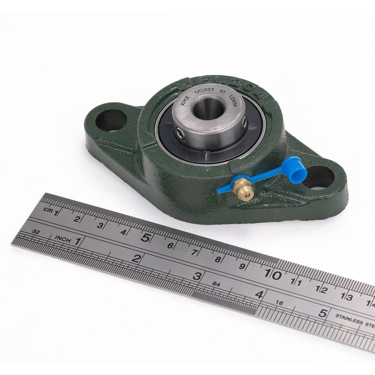 XIKE 2 Pcs UCFL201 Bore 12 mm Pillow Block Flange Mounted Ball Bearings.
