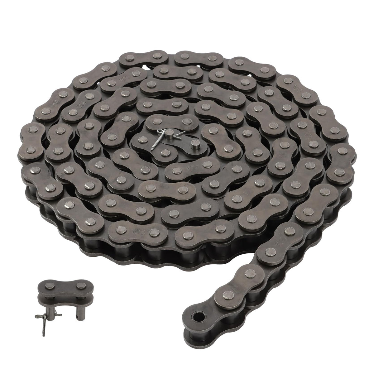 TINVHY 100 Roller Chain 10 Ft Kit with Connecting Links