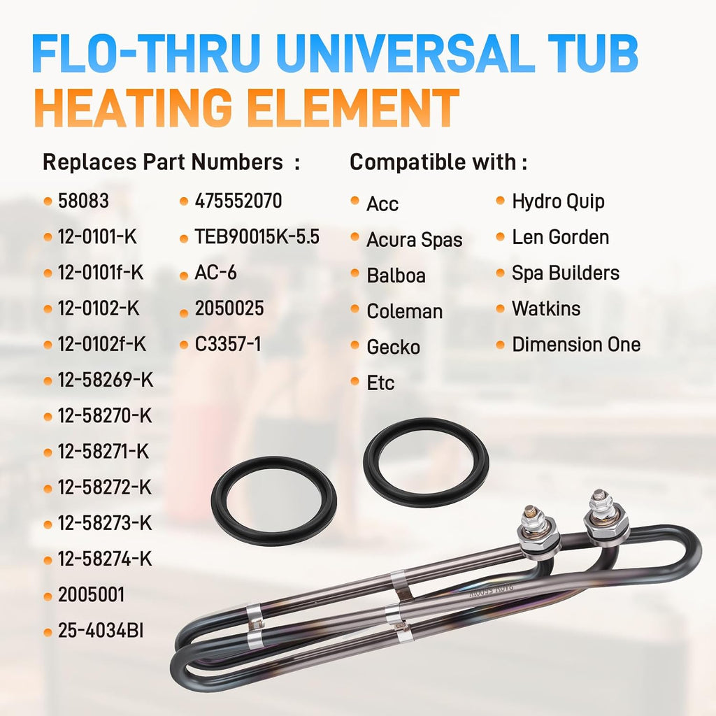 5.5KW 240V Titanium Hot Tub Heater Element Compatible with Balboa 58083
