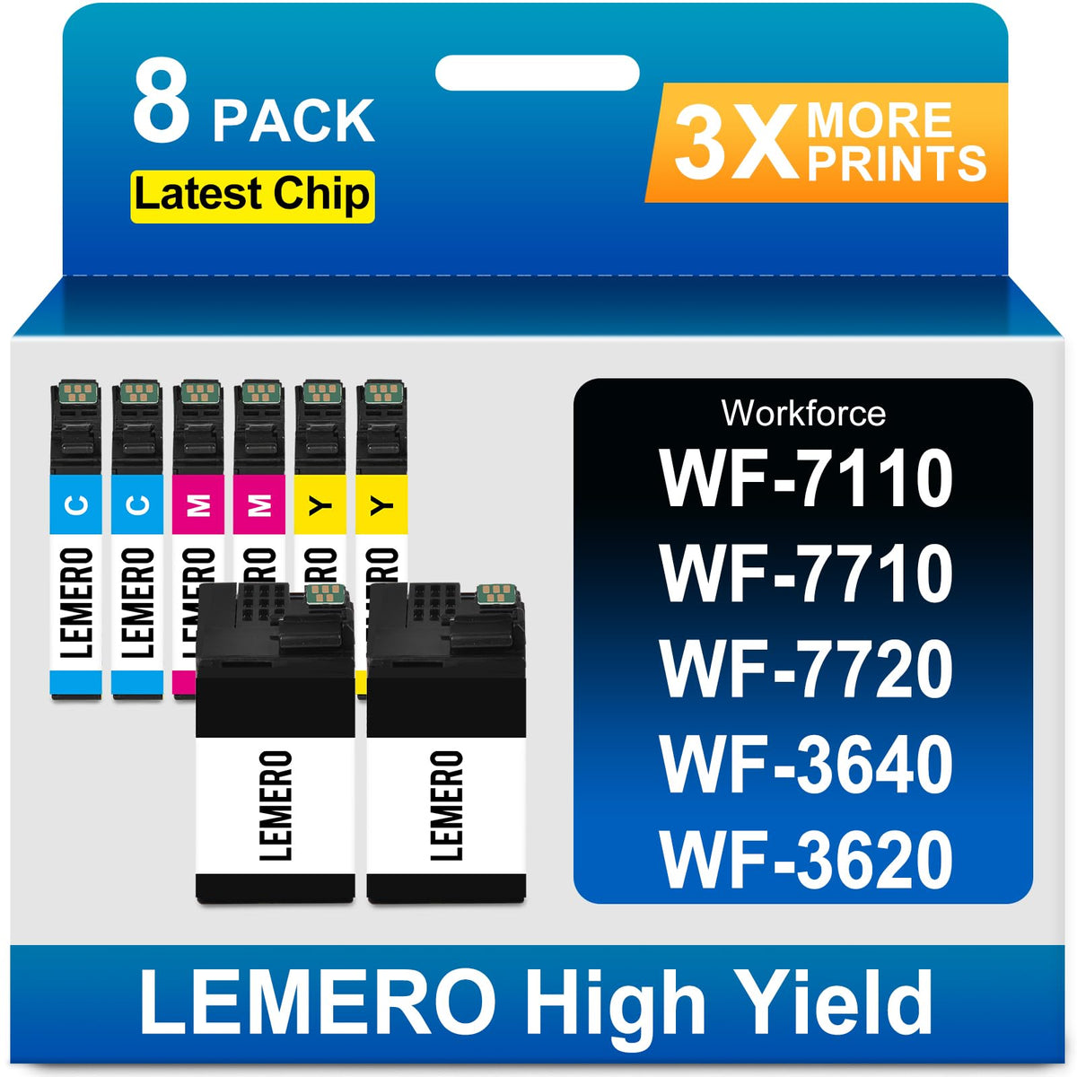 Remanufactured Ink Cartridge Replacement for Epson 252XL Ink 8-Pack