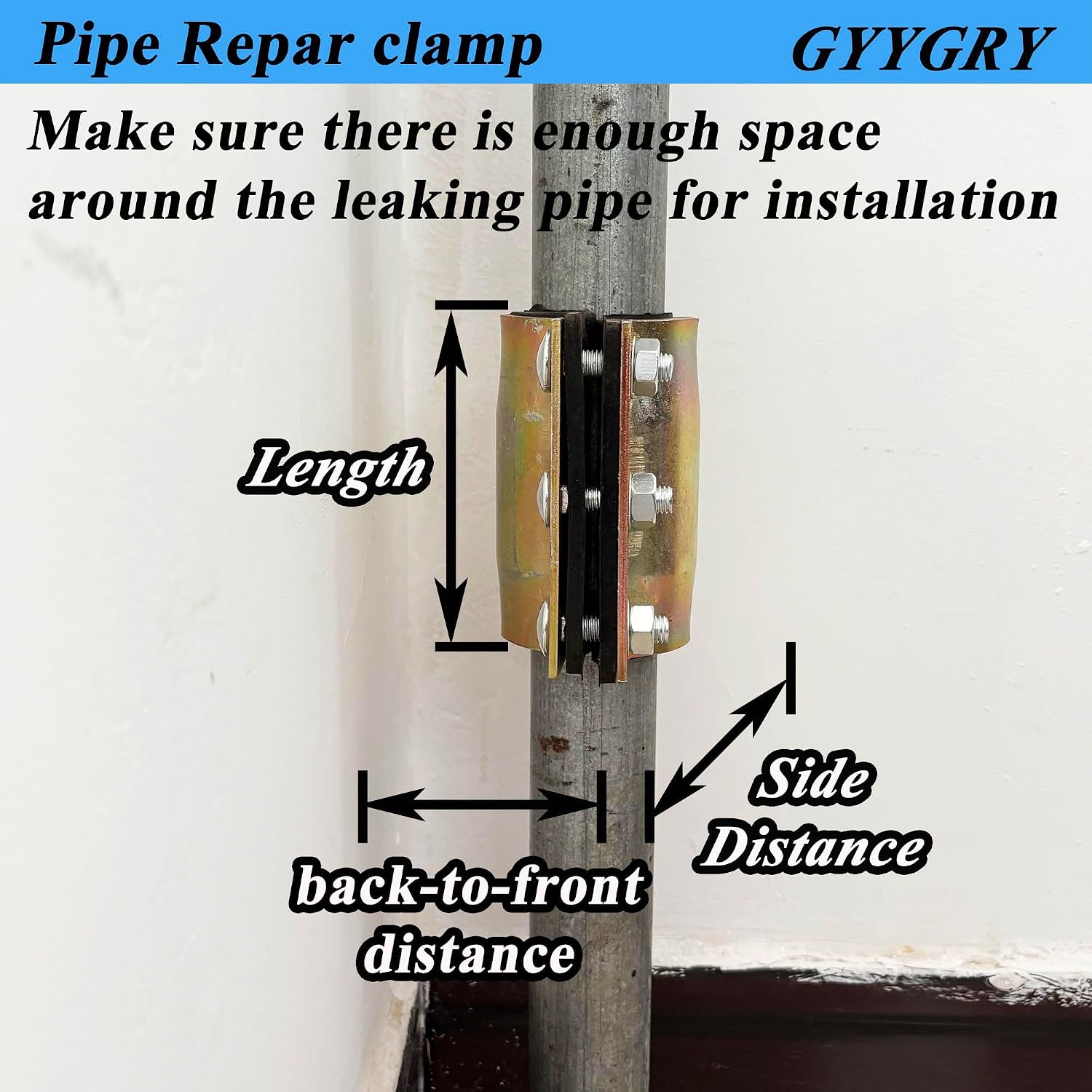 Water Pipe Repair Clamp,Outer Diameter of The Applicable Pipe is 0.79-0.86 inch,Leak Sealer for Pipes and