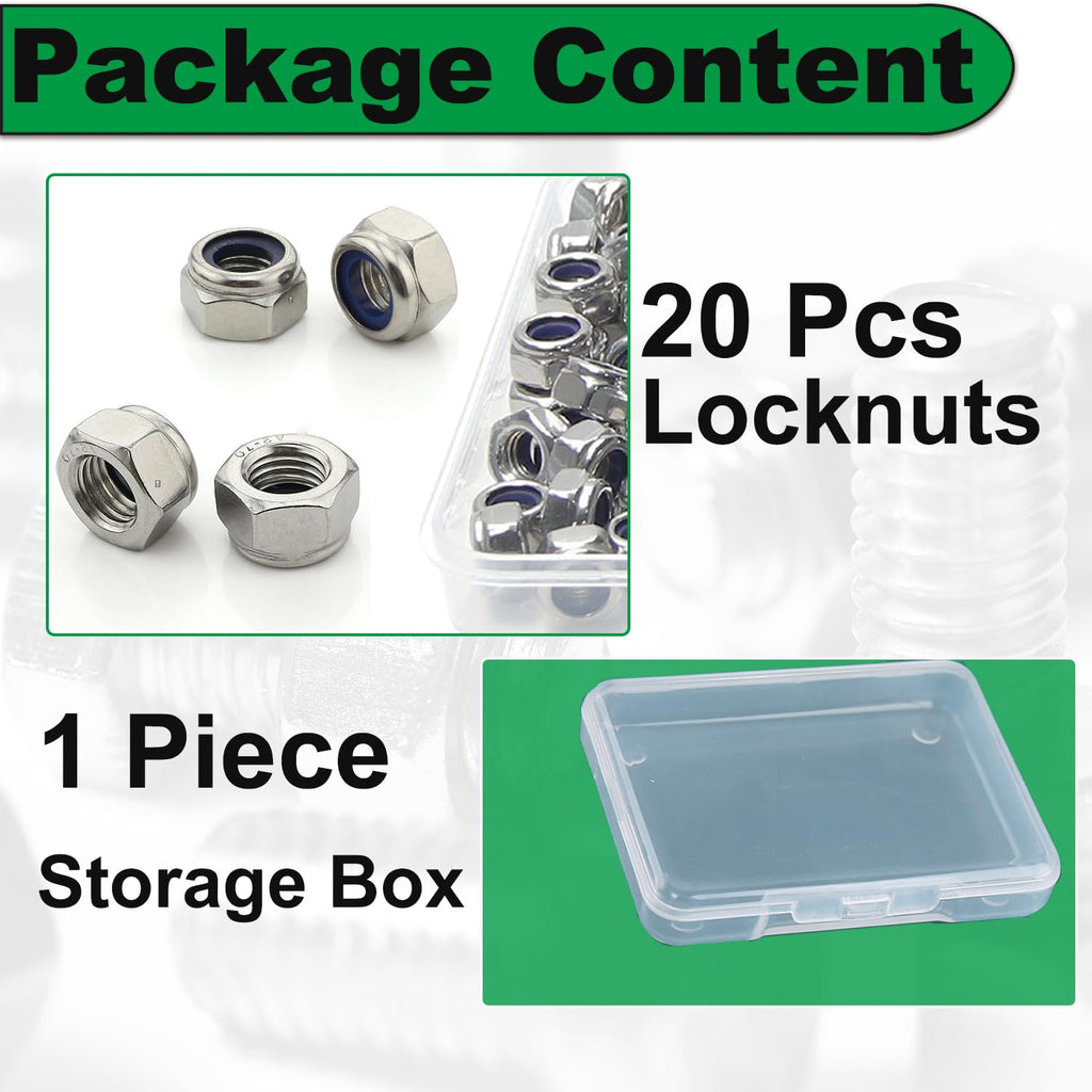 M8 1.25 Locknuts Metric Nylon Inserted Hex Lock Nuts