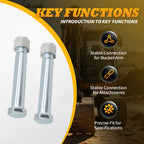 Jecoupoon 2 Pcs 25mm Mini Excavator Pins Compatible with Small Excavator