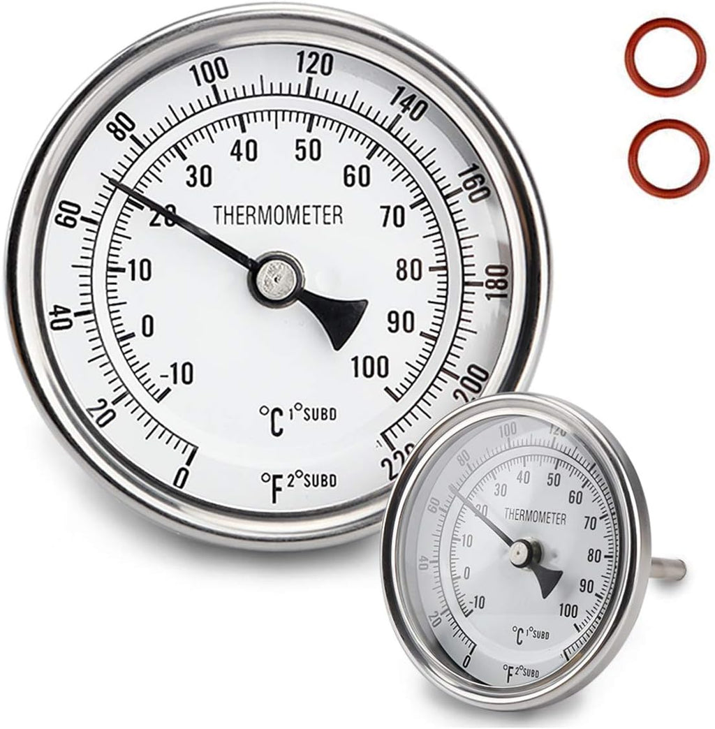 Dial Thermometers, Stainless Steel Homebrew Kettle Thermometer