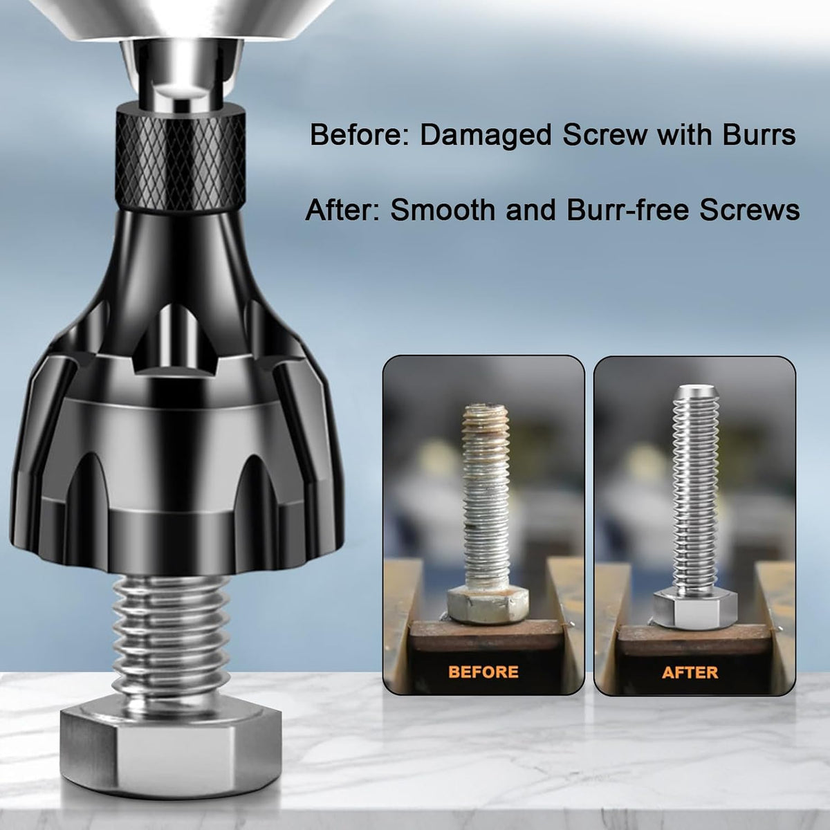 Deburring External Chamfer Tool Tungsten Carbide, 1/4" Hex Shank 1/8"-3/4"