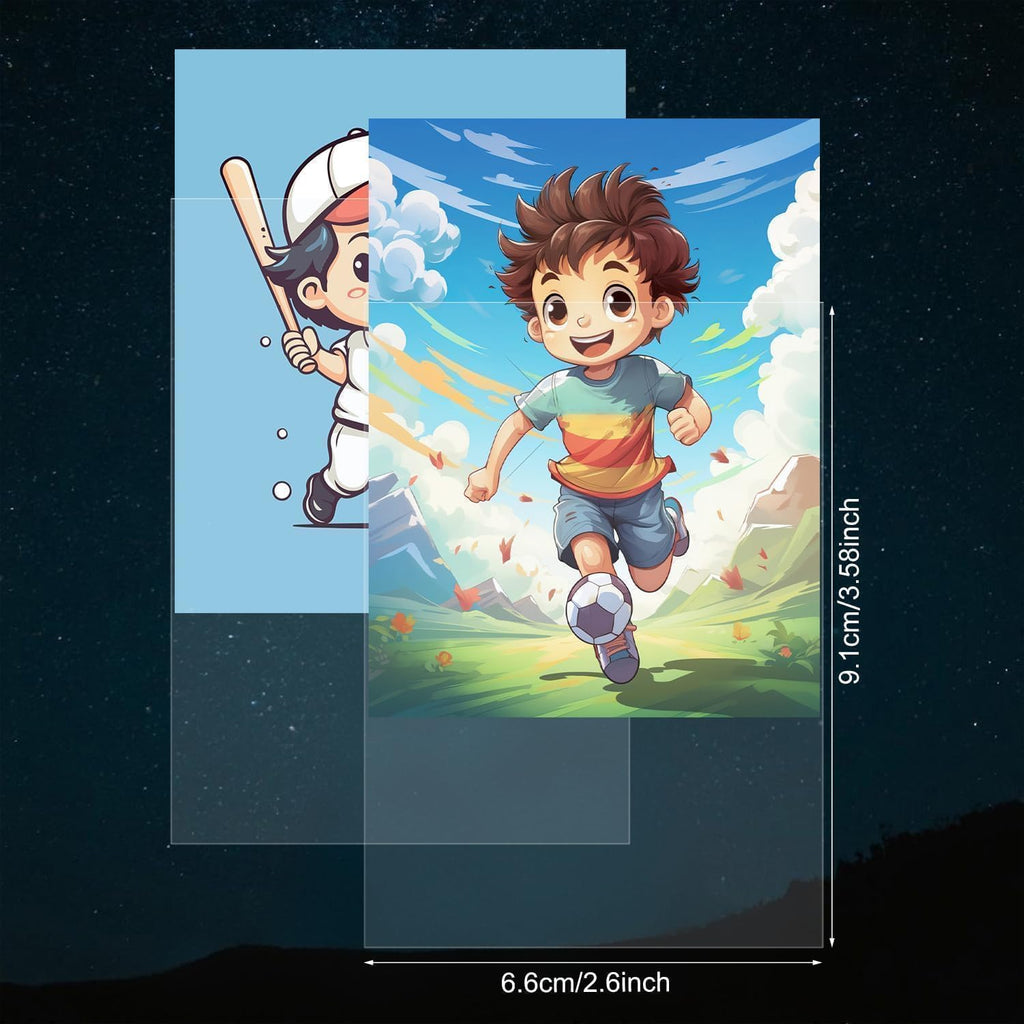 500 Counts Card Sleeves for Trading Cards,Soft Penny Card Sleeves,Clear Plastic Standard Size Card Protectors for