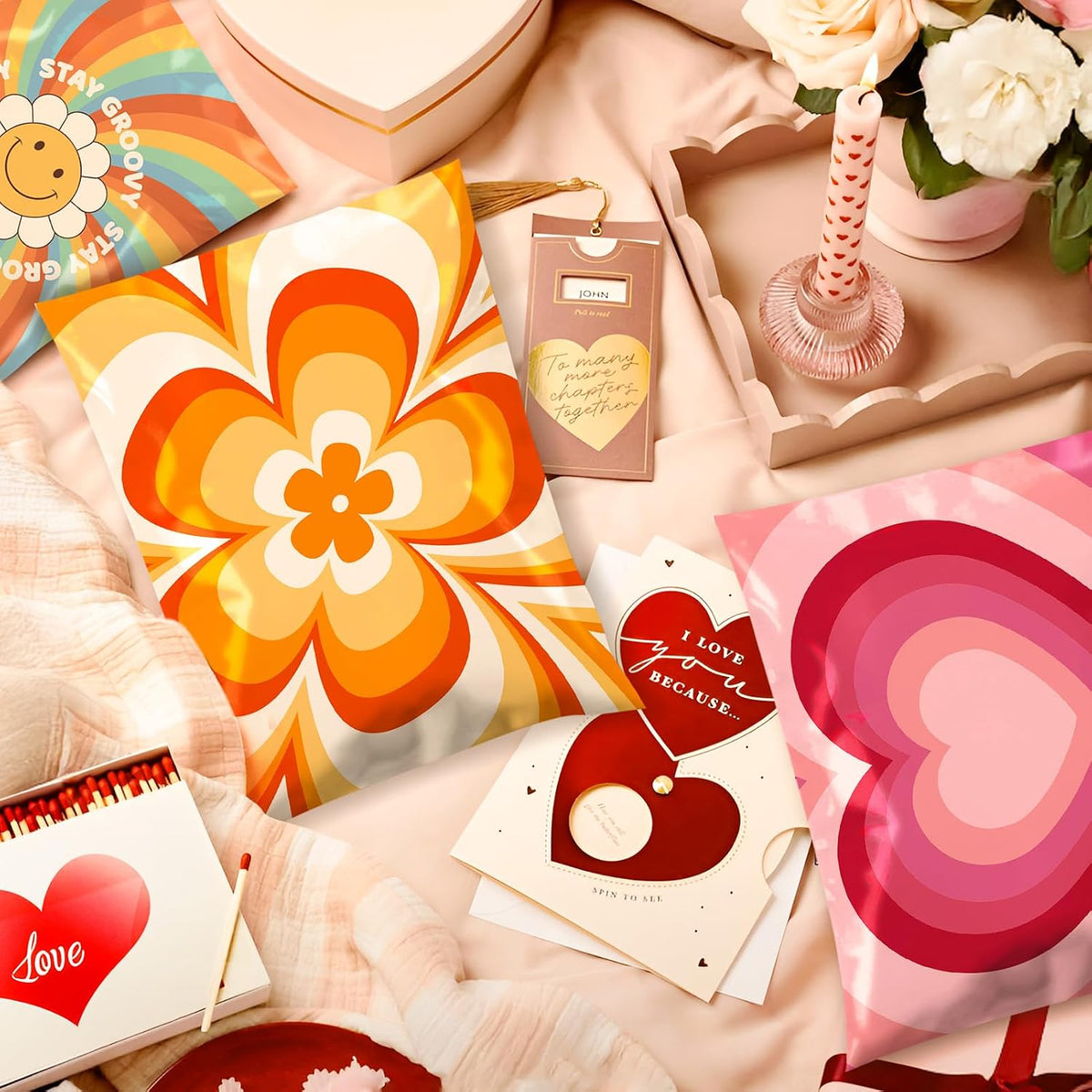 Poly Mailers Shipping Bags Envelopes 14.5x19 50pc Orange Flower