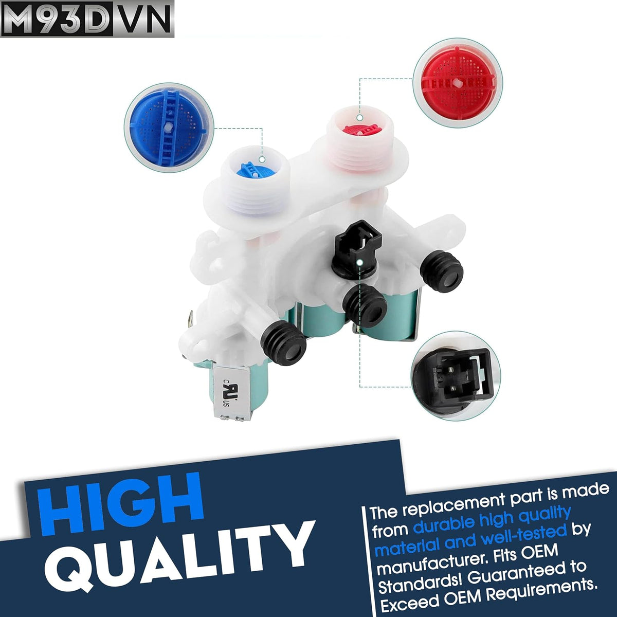 WTW8500DC1 WTW8500DC2 WTW7500GC2 Washer Water Inlet Valve For Maytag