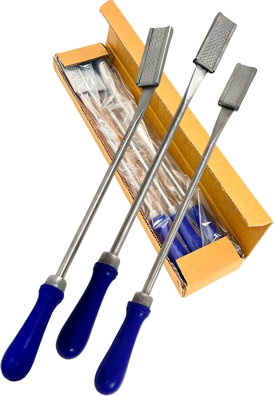 Horse Dental Float Rasp Set (3 PCS) - German Stainless Steel Equine Hand Tool Kit for Vet & Farrier - Straight, Up, &