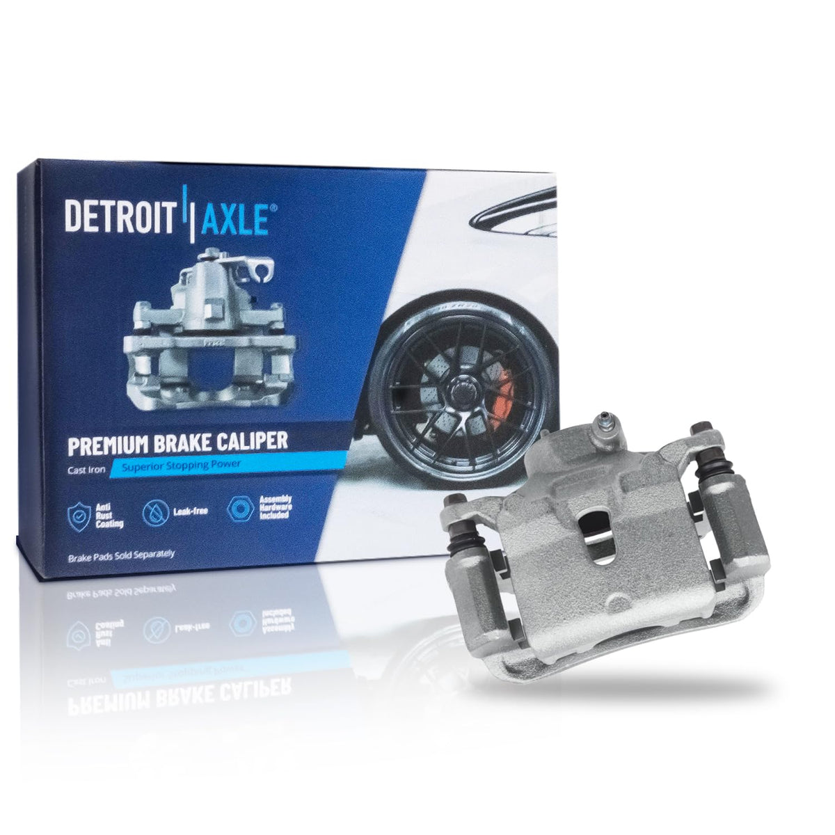 Detroit Axle - Front Driver Side Disc Brake Caliper w/Bracket Replacement