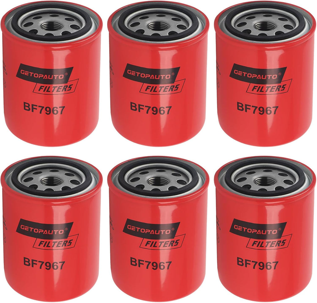 GETOPAUTO BF7967 Fuel Filter Compatible with Baldwin Heavy Duty（Set of 6)