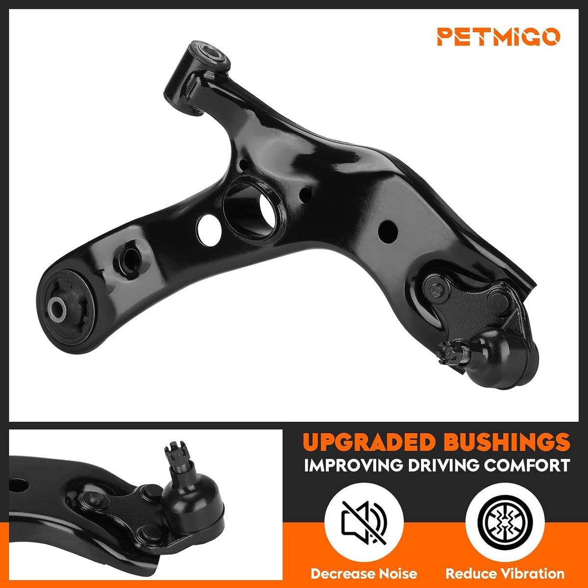 Front Lower Control Arms w/Ball Joints Replacement Suspension Kit for Toyota Rav4 2006-2018, for Lexus Nx200T 2015-2017, Nx300H 2015-2019 with Outer Tie Rod Ends K620586 K620587 (4PCS)